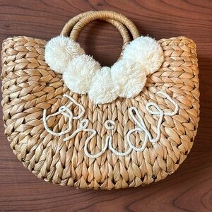 Straw boho Bride bag